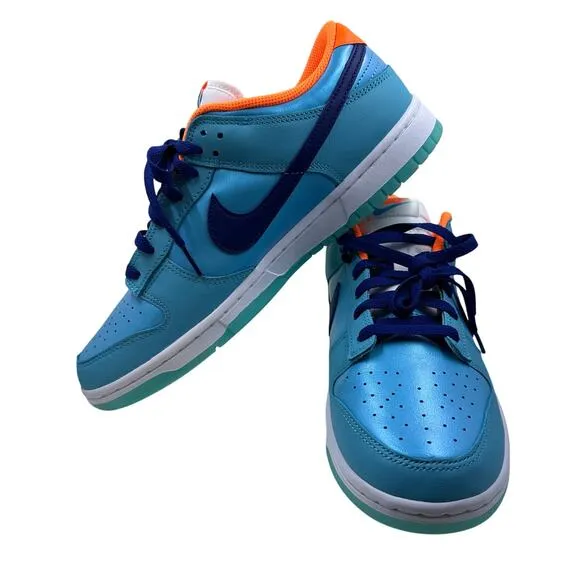 Nike Dunk Low SE Blue Orange Men’s 10/Wmns 11.5 Glow Sole Streetwear NWOB