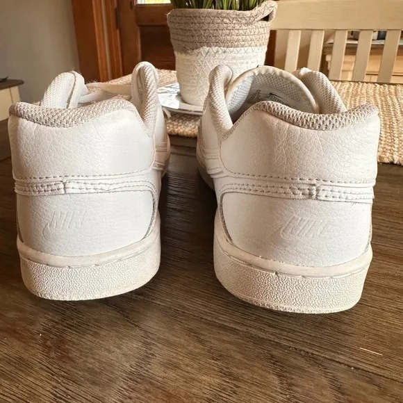 Nike Force Son of Force Triple White Basketball Athletic White Leather Shoes 7Y