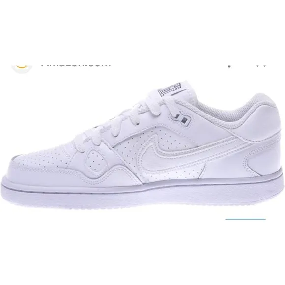 Nike Force Son of Force Triple White Basketball Athletic White Leather Shoes 7Y