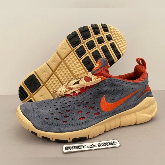 Nike Free Run Trail Thunder Blue Orange Running Shoes