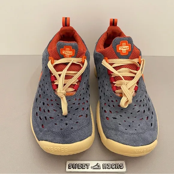 Nike Free Run Trail Thunder Blue Orange Running Shoes