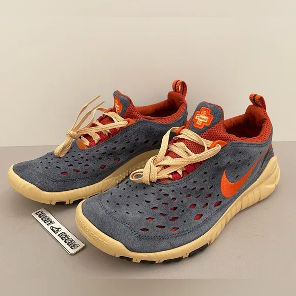 Nike Free Run Trail Thunder Blue Orange Running Shoes