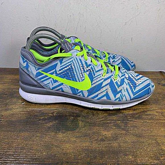 Nike Free Trail Fit 5.0‎ TR 5 Women's Size 8 Blue Green Running Shoes