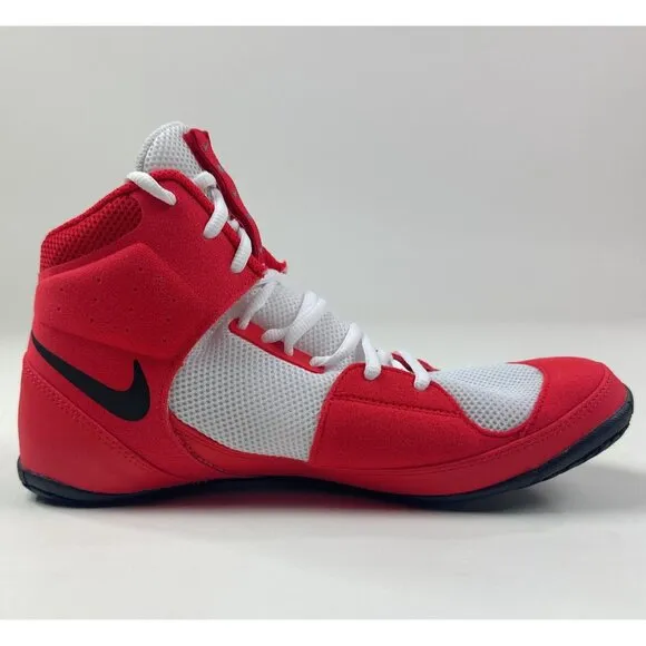 Nike Fury Mens Wide Width Red Black Boxing Wrestling High Top Shoes AO2416-601