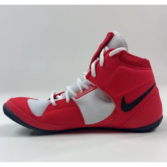 Nike Fury Mens Wide Width Red Black Boxing Wrestling High Top Shoes AO2416-601