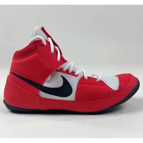 Nike Fury Mens Wide Width Red Black Boxing Wrestling High Top Shoes AO2416-601