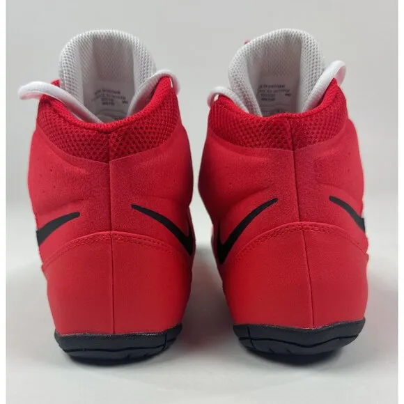 Nike Fury Mens Wide Width Red Black Boxing Wrestling High Top Shoes AO2416-601