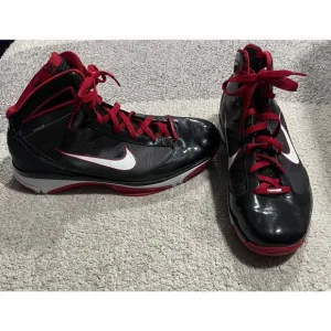 Nike Hypersize 367173-012 High Top Shoes Sneakers Mens US 13 EU 47.5 Black Red