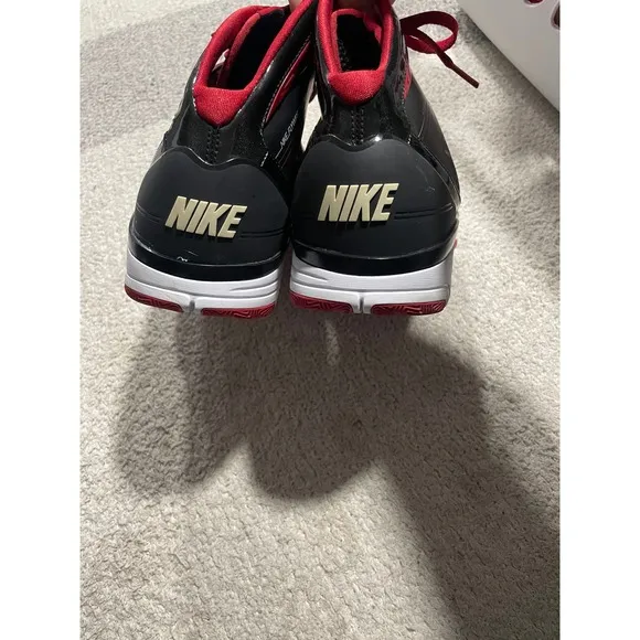 Nike Hypersize 367173-012 High Top Shoes Sneakers Mens US 13 EU 47.5 Black Red