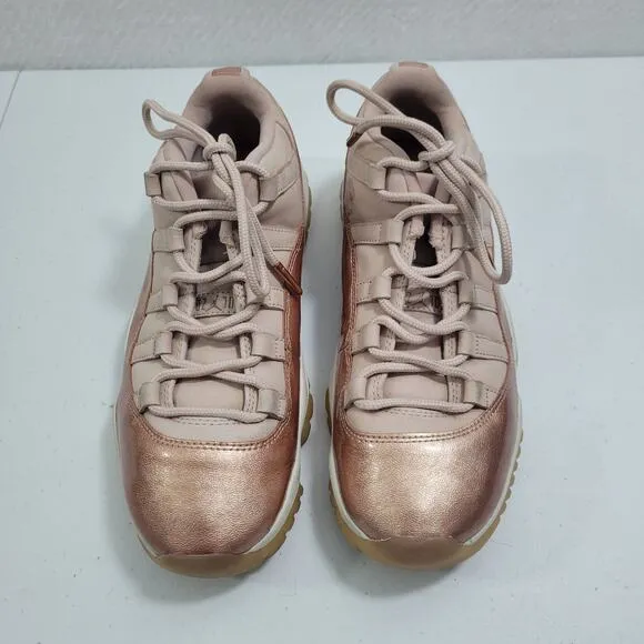 Nike Jordan 11 Retro Women's Low Top Rose Gold Shoes Size 9.5M  12123-1A4