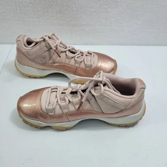 Nike Jordan 11 Retro Women's Low Top Rose Gold Shoes Size 9.5M  12123-1A4