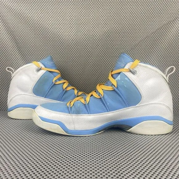 Nike Jordan 9.5 Basketball Shoes Mens Size 16 Blue White Lace Up Hi Top