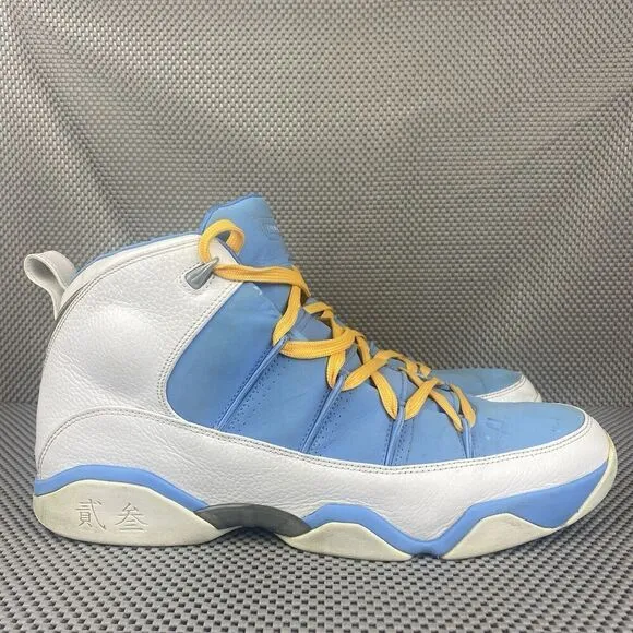 Nike Jordan 9.5 Basketball Shoes Mens Size 16 Blue White Lace Up Hi Top