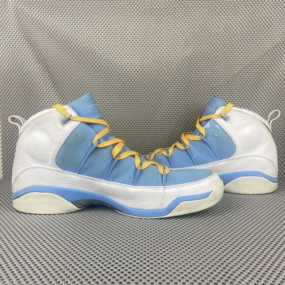 Nike Jordan 9.5 Basketball Shoes Mens Size 16 Blue White Lace Up Hi Top