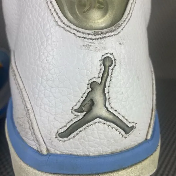 Nike Jordan 9.5 Basketball Shoes Mens Size 16 Blue White Lace Up Hi Top