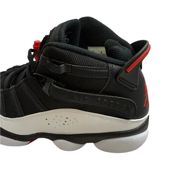Nike Jordan Men’s Shoes 6 Rings Size 9 Black-University Red-White New