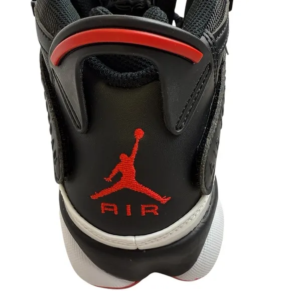 Nike Jordan Men’s Shoes 6 Rings Size 9 Black-University Red-White New