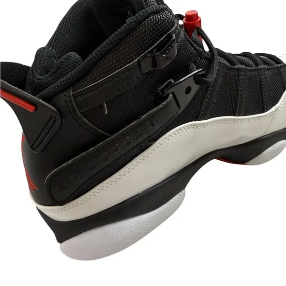 Nike Jordan Men’s Shoes 6 Rings Size 9 Black-University Red-White New