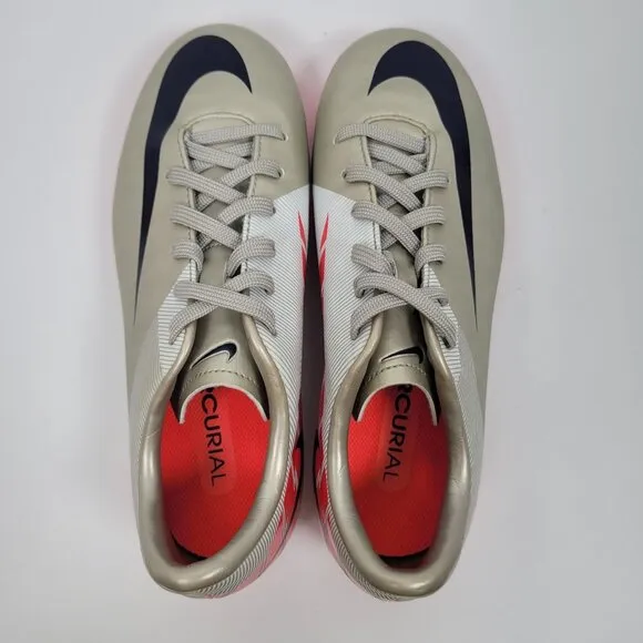 Nike Jr Mercurial Victory ll FG Gray Cleats 442008 051 US Size 2Y