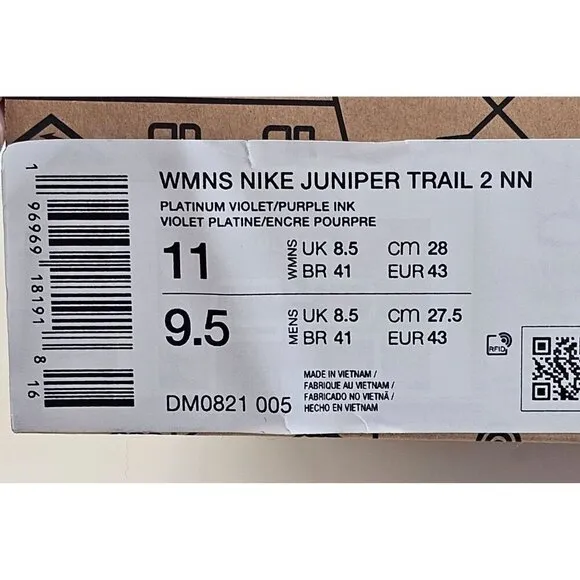 Nike Juniper Trail 2 Nn Low Platinum Violet Purple Ink Fireberry Women's Shoes S