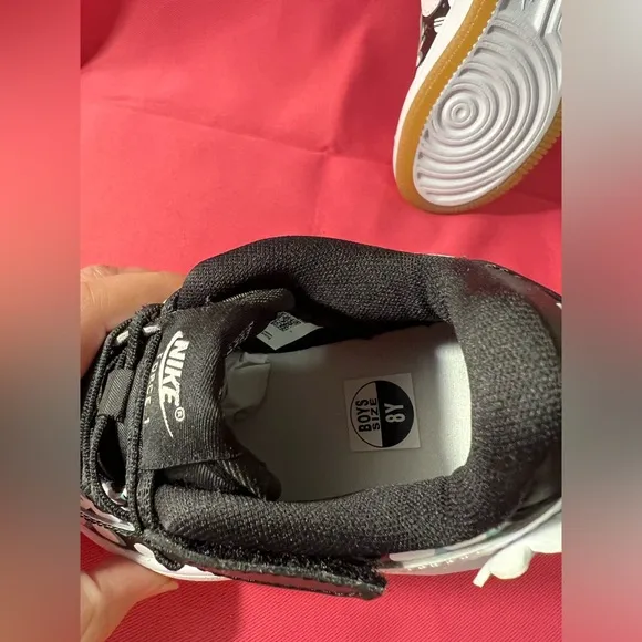 Nike Kids Floral Black and White Shoes