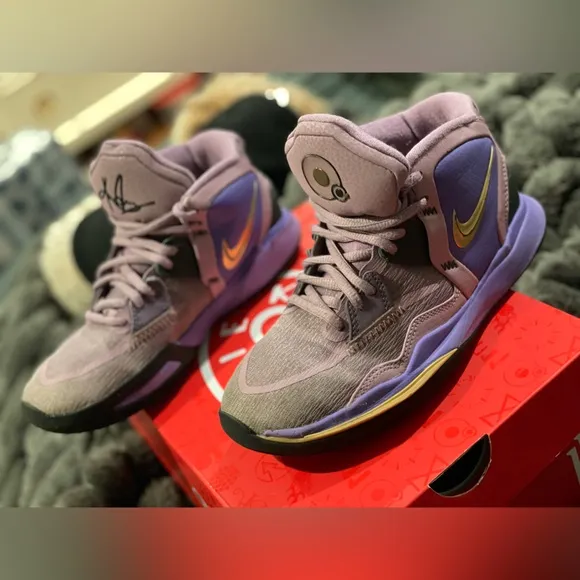 Nike Kyrie Infinity Purple Gold GS Irving Basketball Shoes DD0334-500