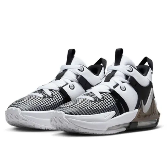 Nike Lebron Witness 7 Big Kids' Basketball Shoes Grade School | White/Black |NEW