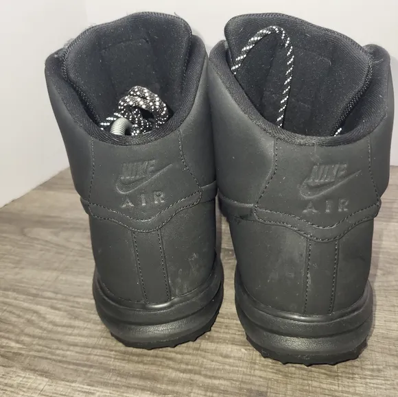 Nike Lunar Force 1 Duckboot High Top Sneaker Mens 10.5 Triple Black BQ7930-003