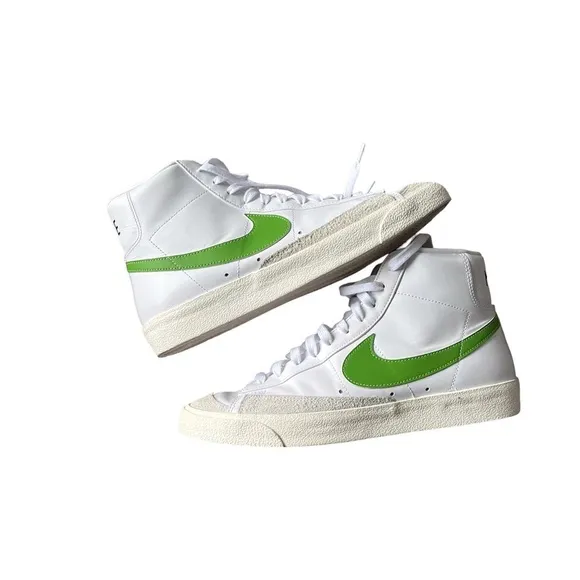Nike Men’s Blazer Mid 77 Vintage Shoes Sneakers White Green Lace Up BQ6806