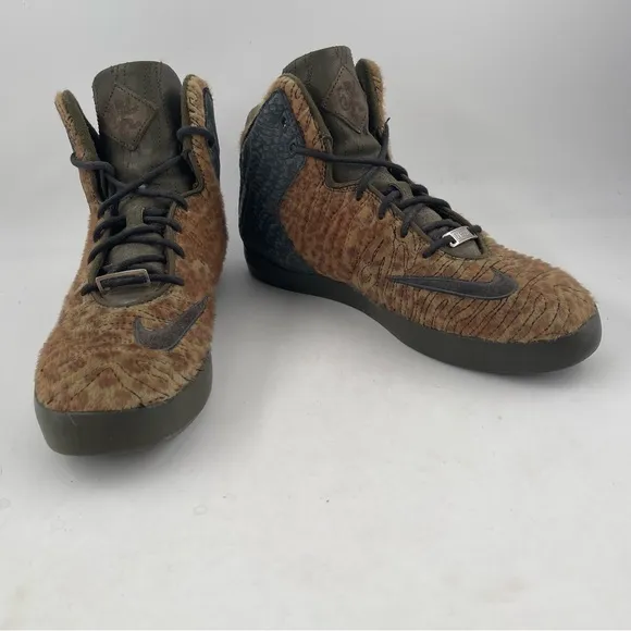 Nike Men’s LeBron 11 Leopard New Lifestyle 616766-301 Hi Top Sneaker - Size 10.5