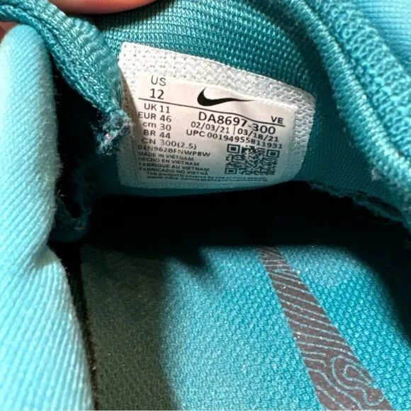 Nike Mens Pegasus Trail 3 Running Shoes Mystic Teal Green Size 12