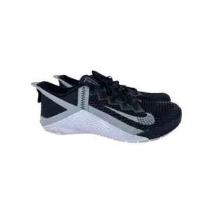 Nike Metcon 6 Flyease Low Top Sneaker Shoes Mens 8.5 Black White DB3790-010
