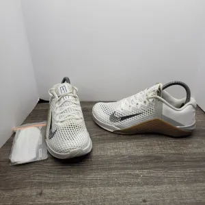 Nike Metcon 6 Men's CK9388-101 White Gray Gum Mesh Training Sneakers Size 7.5 US