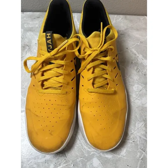 Nike Nyjah Free SB Mens 10.5 Black and Yellow Skateboarding Shoes Skate