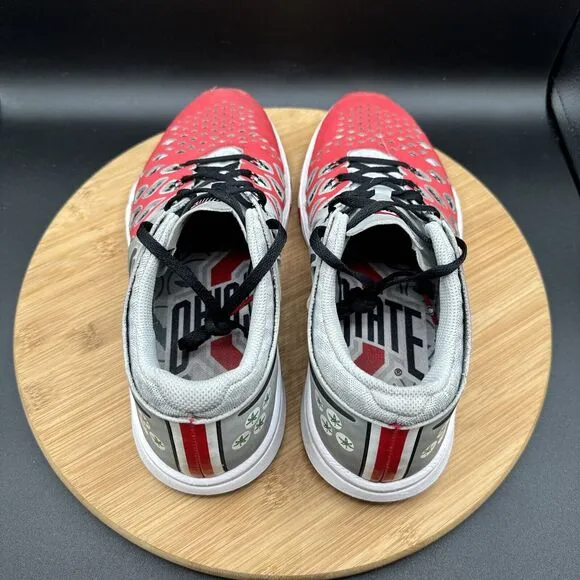 Nike Ohio State Train Speed 4 AMP 844102-603 Red Grey Mens Size 8 Shoes