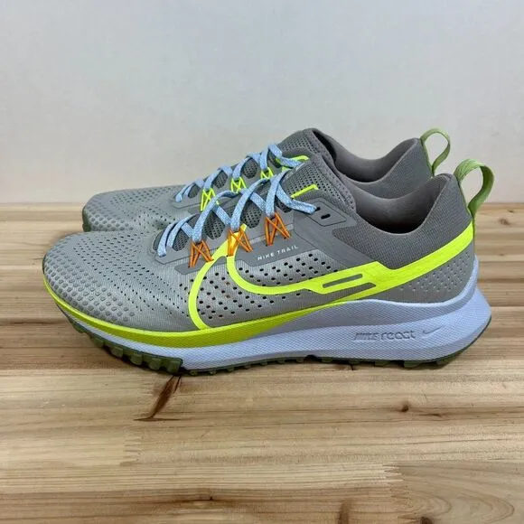 Nike Pegasus Trail 4 running shoes Mens 11 Light iron ore Cobblestone Grey Volt