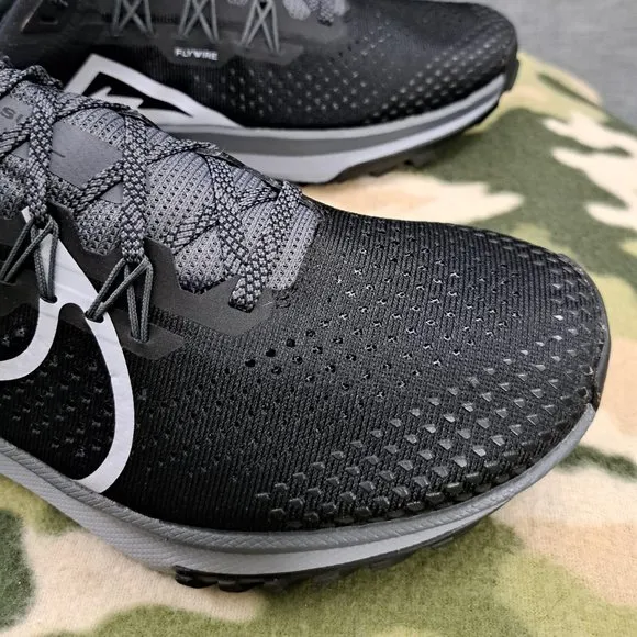 Nike React Pegasus Trail 4  Flywire Women Black Grey Running Shoes DJ6159-001