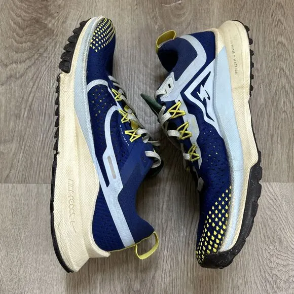 Nike React Pegasus Trail 4 Mens 8 Blue Running Shoes Athletic Sneaker DJ6158-400