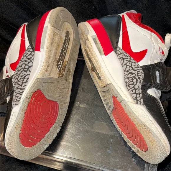 Nike Red and Black Sneakers Classic Low-Top Design