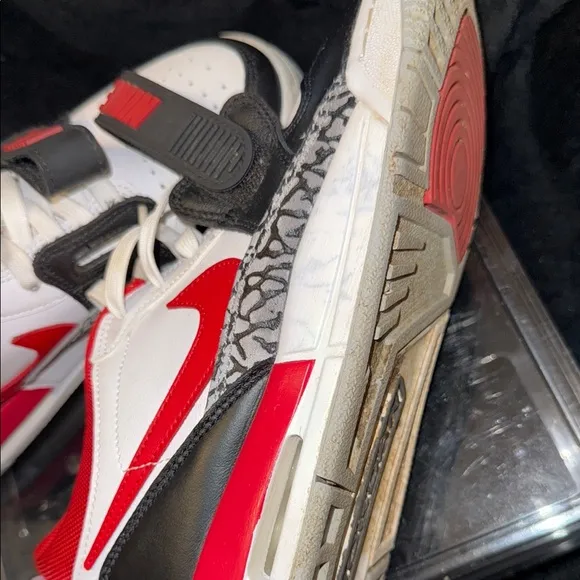 Nike Red and Black Sneakers Classic Low-Top Design