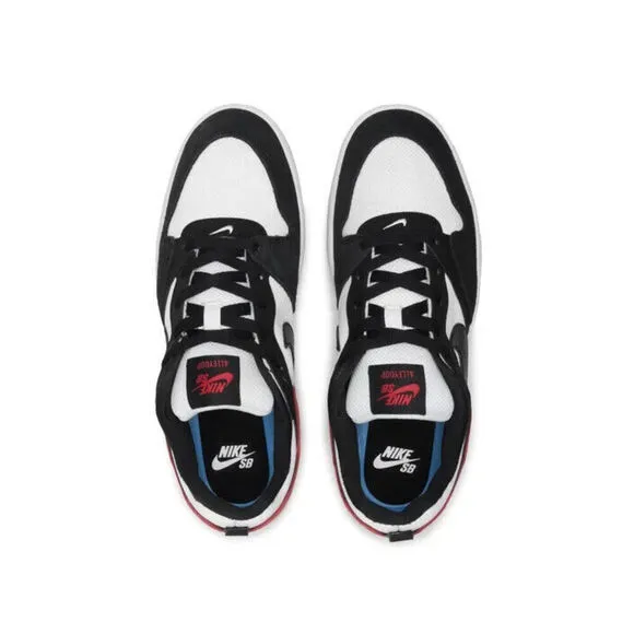 Nike SB Alleyoop CJ0882-102 Sneaker Men's 10 Black Wahite Red Skate Shoes HAM98