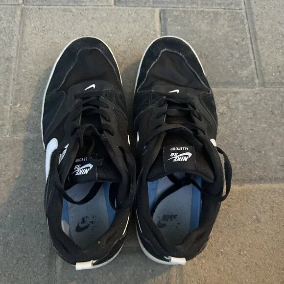 Nike SB Alleyoop Men's Skate Shoes Sneakers CJ0882-001 Black White Sz 11.5