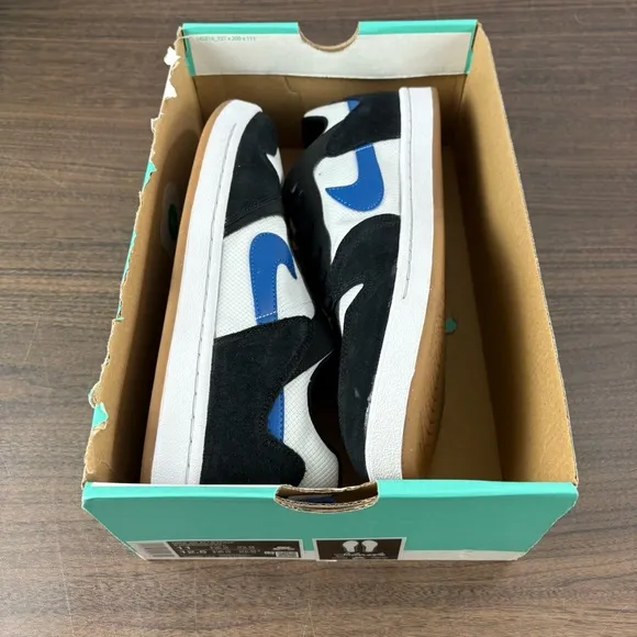 Nike SB Alleyoop White Team Royal Blue Black CJ0882-104 Skate Shoes Men’s Sz