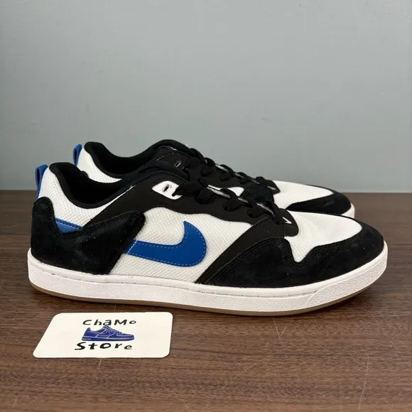 Nike SB Alleyoop White Team Royal Blue Black CJ0882-104 Skate Shoes Men’s Sz