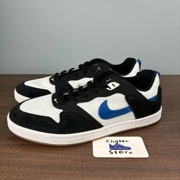 Nike SB Alleyoop White Team Royal Blue Black CJ0882-104 Skate Shoes Men’s Sz