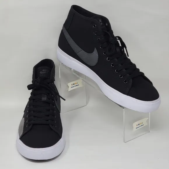 Nike SB Blazer Court Mid Premium Skate Shoes Black FB1378-001 Mens Size 10.5 New