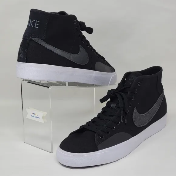 Nike SB Blazer Court Mid Premium Skate Shoes Black FB1378-001 Mens Size 10.5 New