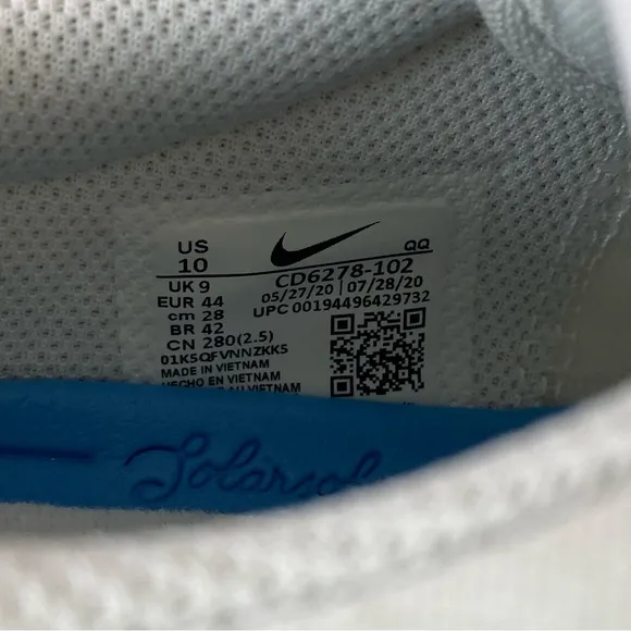Nike SB Chron Men's Sneakers Shoes Size 10 White Gray Solarsoft Skate NEW