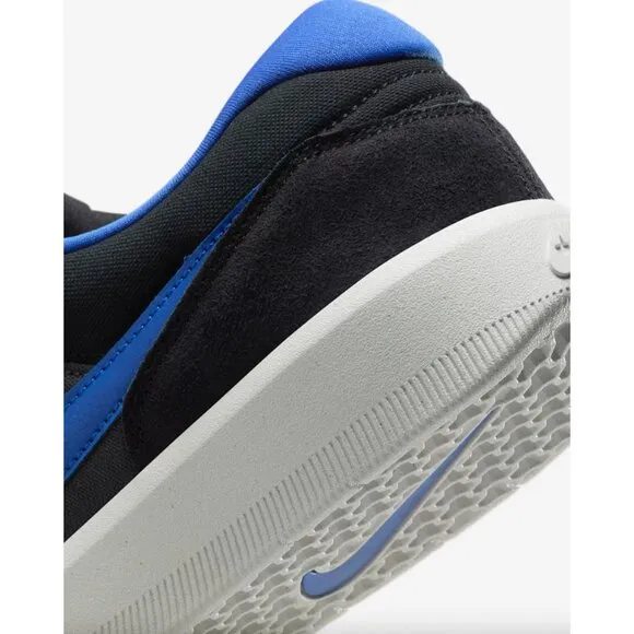 Nike SB Force 58 Suede Low Top Mens Skate Shoes Sneakers Black Royal Blue 14
