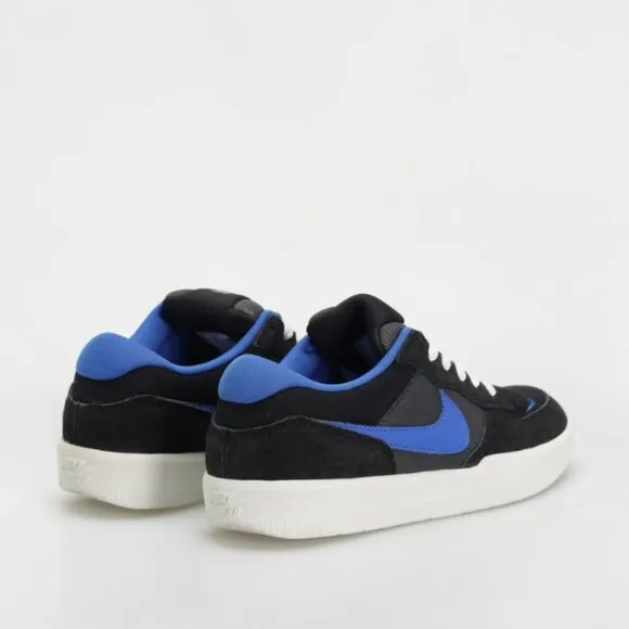 Nike SB Force 58 Suede Low Top Mens Skate Shoes Sneakers Black Royal Blue 14
